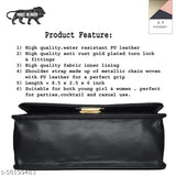 """""Women's & Girl's Synthetic Leather Shoulder Bags""""""Cross Body Side Sling Bag""""""Black