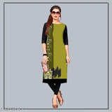 Women's A-Line Crepe Kurta | Women's Crepe Straight Kurti