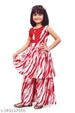 Queenpin Festive Collection Red Dhoti Kurta Set for Girl