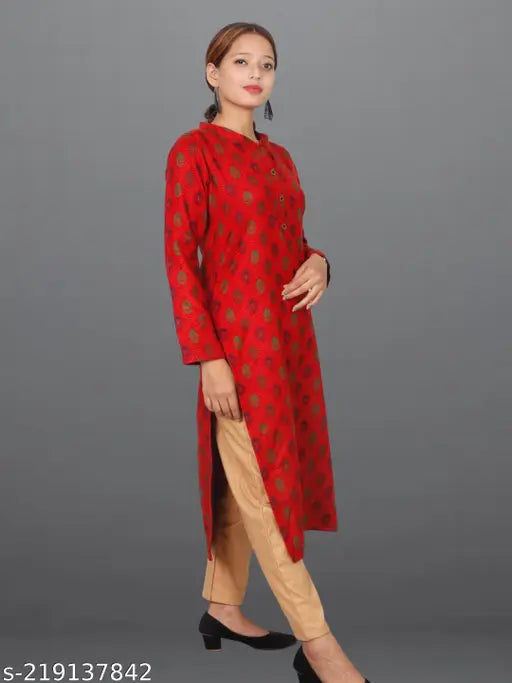 Plus size Winter wear woolen kurta full sleves size 3xlto 8xl