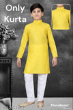 Boys Kurta Pack Of 1 (ONLY KURTA)