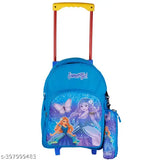 Indian Riders Sweet girl School Kids Bag - 17 Inch- Queen BLUE School Bag Trolley Bag ( 20 L) Waterproof Trolley (Light Blue, 30 L)