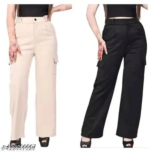 Mj 4 pocket pant cream & black