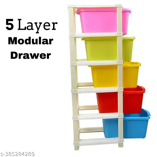 New 5XL Multipurpose Drawer Plastic Modular Chest Storage Organizer Home, Office, Parlor, School, Doctors, Home and Kids