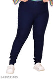 Plus Size Premium Quality Dark Blue Color Denim Jeggings.