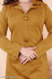 Knitted Woolen Kurta with Front Pockets