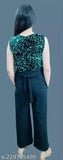 Green Trendy Stylish Sequence JumpSuit