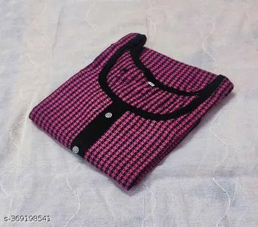 Wool check kutis for women