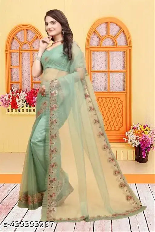 Luxurious Embroidery with Diamond Work Saree