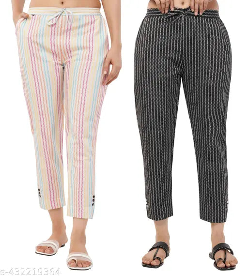 Trendy Cotton Women Trousers