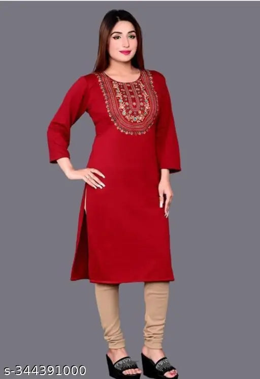 Woolen kurtis winter kurte fleece kurtis desingner kurtis regular use kurtis fashionable kurti aari work kurti embroidery desingner kurtis