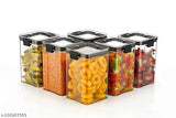 Lock & Lock Square Dal/Food/Pasta/Grocery/Namkeen/Cereal Kitchen Storage Container Set Of 8 Pic - 1100 ML