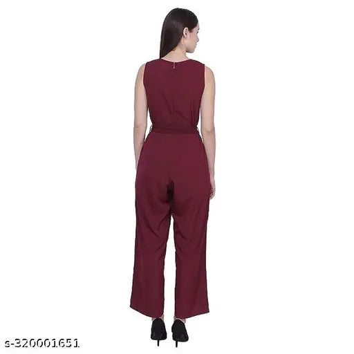 SF SARA FASHIONPURPLE SLEEVELESS JUMPSUIT TRENDY JUMPSHUIT