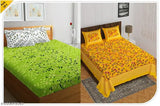 Jaipuri printed Double Bed Bedsheet combo pack 2 Bedsheet with 4 pillow cover