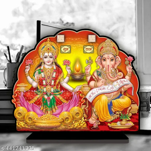 God laxmi Ganesha Idol wooden