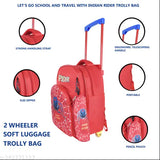 Indian Riders SPIDER MEN School Kids Trolley Bag with pencil pouch 18 Inches- (RED) Waterproof Trolley ( 25 L) Waterproof Trolley (Red, 30 L)