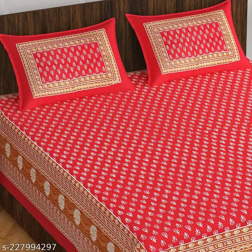 Jaipuri 100% Cotton Bedsheet with 2 Pillow Cover