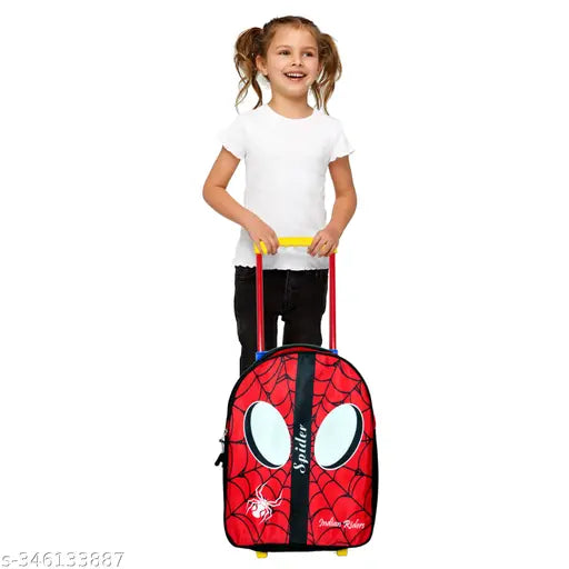 Indian Riders SPIDER School Kids Trolley Bag Inches- (BLACK) Waterproof Trolley ( 25 L) Waterproof Trolley (Red, 30 L)