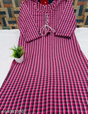 Beautiful Pink Check Woolen Kurta for Woman & Girls