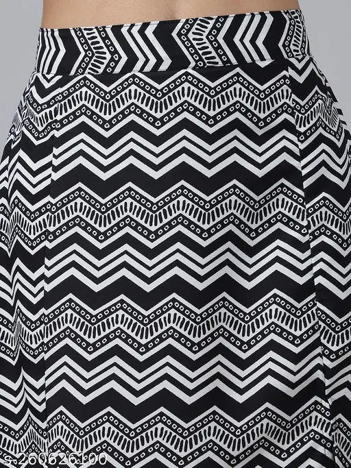 Printed Knee Length Skirt