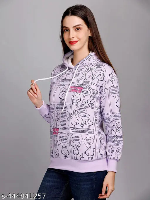 eWools Women's Fleece Blend Winters Hoodie Sweatshirt with Pockets (Flee39 Series)