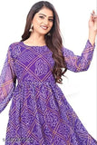 NEW BANDHNI KURTI BLUE