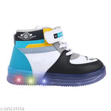 Led Shoes, Casual Led Velcro Shoes Light weight Outdoor Sports Shoes for Little Kid T101 GLOW C GREEN