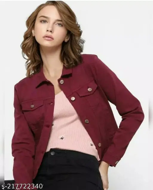 Fashionable,Trendy,Designer Casual/Office Wear Denim/Twill Jackets For Women/Girls