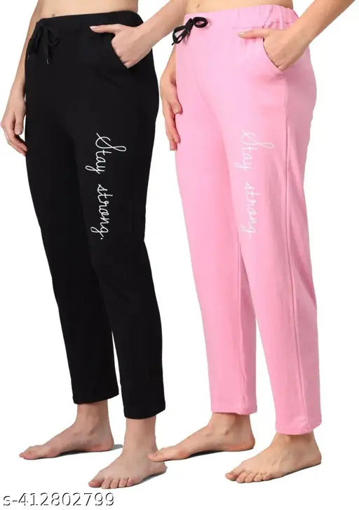 pack of 2 pyjamas pink and black