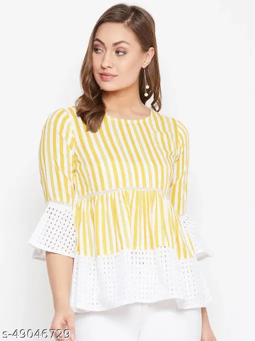 Women Striped Casual and Office Wear Top