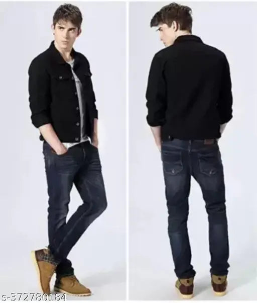 Karvaan Fashion: Men's Solid Denim Jacket