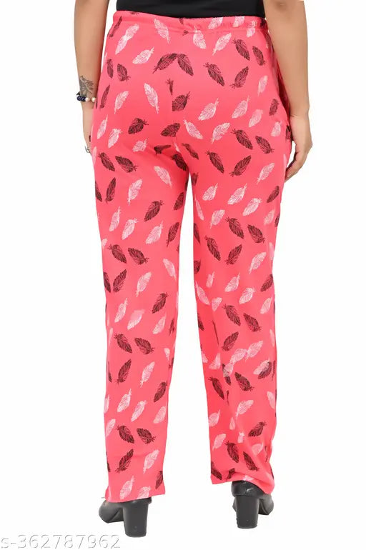 Women's & Girls Printed Cotton Pyjama/Lower/Track Pant/Lounge Pants