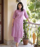 Cotton Khata Co-ord set Kurta Plazzo {PINK}