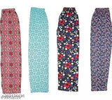 Womens Pyjama/Night Pant/Track pant- Soft cotton febric night Wears combo Pack of 4 (Assorted Prints