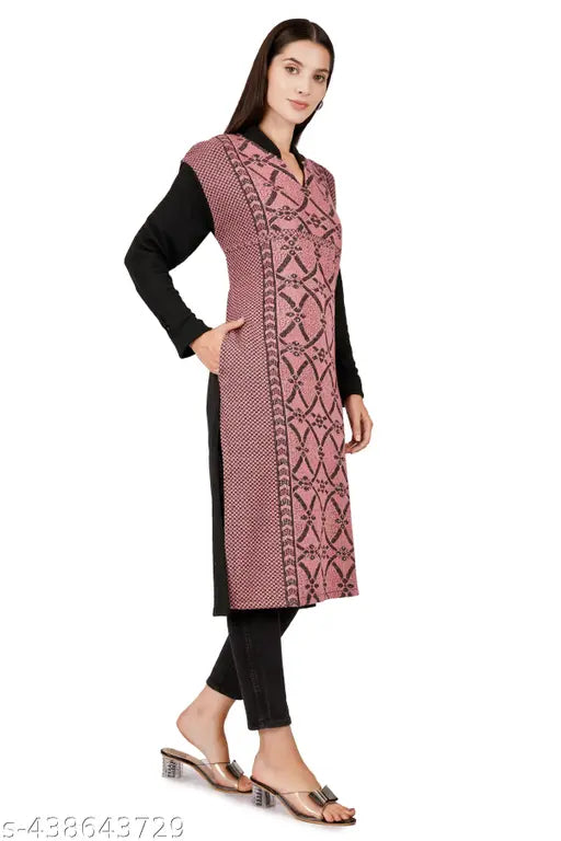 DIMSY COLLECTION presents a woolen long kurta for womens