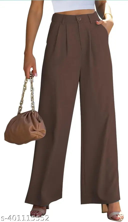 Coffee brown Women Trendy Trouser