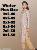 Plus Size Winter Wear Kurti for Women(Size- 3XL,4XL,5XL,6XL,7XL,8XL)