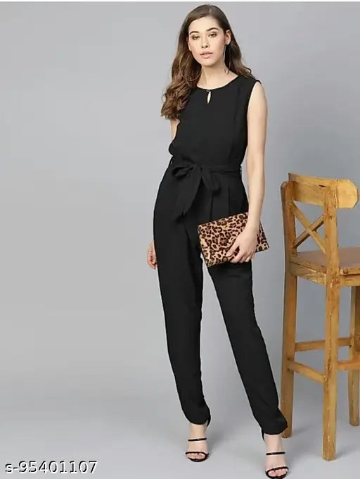 BLACK JUMPSUIT SLEVELESS FOR WOMEN