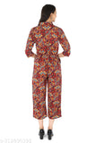 Premium Multicolour Crepe Jumpsuit by Pearl N Vera