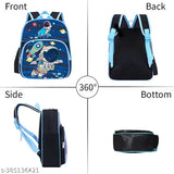 Polyester 26 L School Backpack With Pencil School Bag Class 1 to 8 Daypack(BK_Blue_Space_Fish_24)