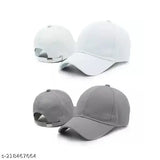 Pack of 2 stylish multicolor cotton baseball adjsutable cap combo for men and women