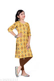 Fancy Morden Cotton Floral Printed Kurti & Kurtas for Cute Girls