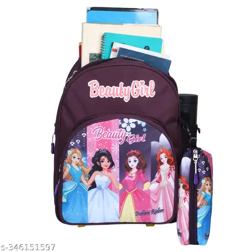 Indian Riders BARBEE GORGEOUS girl School Kids Bag - (16 Inches)- Queen ( 30 L) (WINE COLOUR, 30 L)