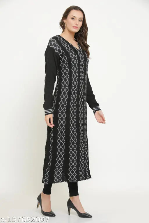 CHRISTY'S COLLECTION Women's Flared Woolen Long Kurti