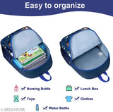 Polyester 26 L School Backpack With Pencil School Bag Class 1 to 8 Daypack(BK_Blue_Vollyball_24)