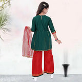 Hayat Fashion Girl's Read to wear Kurta Pant & Dupatta set