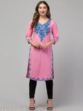 Woollen embroidery aari work kurti