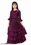 New Stylish Ethnic Grown Dress Just Looking Like A,Purple/Wow