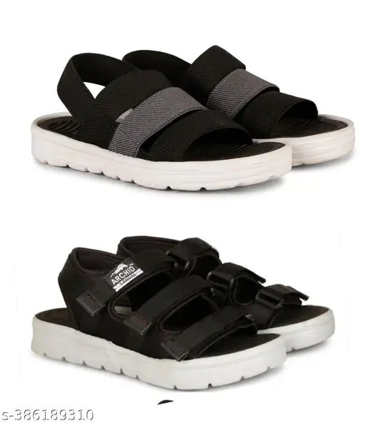 Fashion Floater Sports Combo Sandals - Black