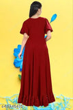 KID JALAR MAROON DRESS FOR GILRS